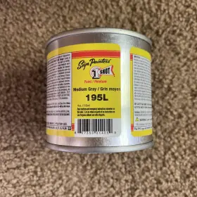 195l-qp 1 Shot 195l Medium Gray Paint Lettering Enamel Pinstriping One - 4oz