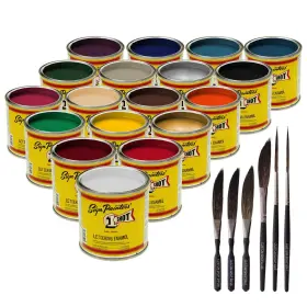 24157 1 Shot 1/4 Pint Basic Enamel Kit 18 Color Set Pinstriping Lettering One 24157 1 Shot 1/4 Pint Basic Enamel Kit 18 Color Set Pinstriping Lettering One