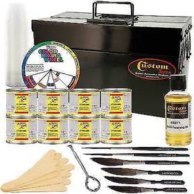 1 Shot 35630 Complete Striper Pinstriping &lettering Enamel Starter Set 8 Colors