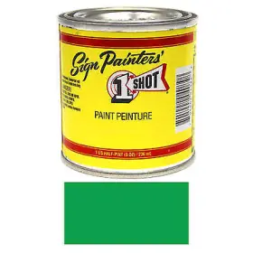142l 1 Shot 5698 1/2 Pint Emerald Green Paint Lettering Enamel Pinstriping One