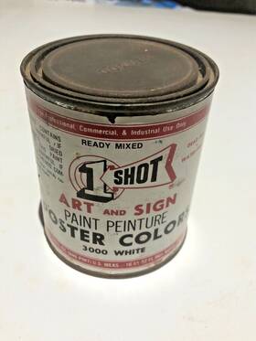 1 Shot 5765 Pint 16z Flat White Poster Paint 3000 Lettering