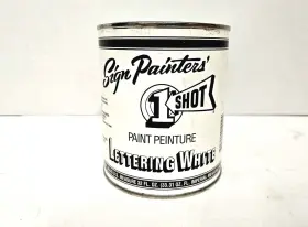 1 Shot 705002010124 Sign Painters One Pinstriping Lettering White Enamel Paint Quart 32 Oz