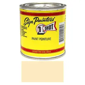 116l 1 Shot 807350009864 1/2 Pint Ivory Paint Lettering Enamel Pinstriping One