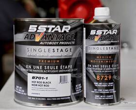 5 Star Advantage 8701-1 Advantge Hot Rod Black Single Stage Acrylic Urethane Automotive Paint Kit