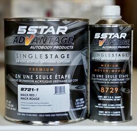 5 Star Advantage 8721-1 8729 Mack Red Single Stage Acrylic Urethane Auto Paint Kit
