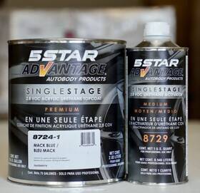 5 Star Advantage 8724-1 8729 Mack Blue Single Stage Acrylic Urethane Automotive Paint Kit