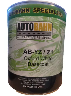 Autobahn Ab-yz/z1 Oxford White Basecoat Car Auto Paint Gallon Ab-yz Ford Code Yz