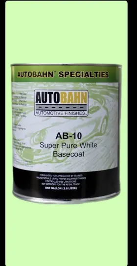 Ab-10 Autobahn Ab10 Super Pure White Car Auto Paint Basecoat-1 Gallon- Free Delivery Ab-10 Autobahn Ab10 Super Pure White Car Auto Paint Basecoat-1 Gallon- Free Delivery