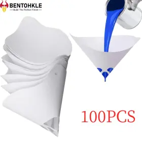 Oc0002330896011-01 Bentohkle 100 Pk Paint Strainers Ultra-fine 190 Micron Mesh Cone Filter Tips Strain Auto