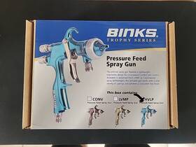 Binks 2465-12hv-32s0 Pressure Feed Spray Paint Gun