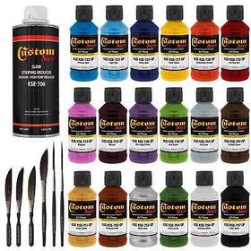 Custom Shop 568552 Customshop Lettering Enamel/pinstripe Kit With 18 Paint Colors