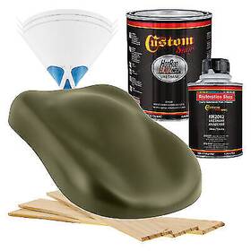 Custom Shop 76757868 Hot Rod Flatz Olive Drab Green Quart Kit Urethane Flat Auto Car Paint