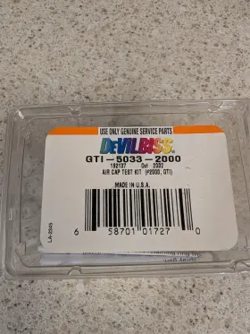 Gti-5033-2000 Devilbiss Air Cap Test Kit. New Gti-5033-2000 Devilbiss Air Cap Test Kit. New