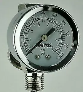 Dev-hav512 Devilbiss Hav512 Air Adj. Valve And Gauge 100 Psi