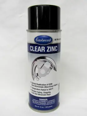10280z Eastwood Clear Zinc Spray On Aerosol Plating Duplicator 12oz 10280z Eastwood Clear Zinc Spray On Aerosol Plating Duplicator 12oz