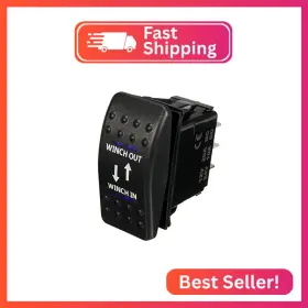 Cxcp218-es Esupport Car Auto 12v Momentary Light Button Rocker Toggle Switch Blue Led Winch