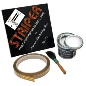 Cf-13l Finesse Pinstriping Inc. Inch The Striper F-13 Stencil Bundle 160ft 8 Oz. Paint Mack Brush