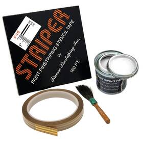 Finesse Pinstriping Inc. Cf-16l Inch The Striper F-16 Stencil Bundle 160ft 8 Oz. Paint Mack Brush