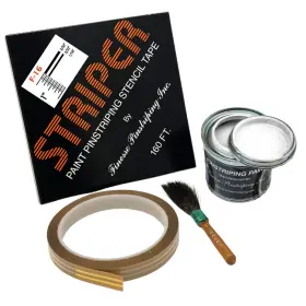 Cf-16l Finesse Pinstriping Inc. Inch The Striper F-16 Stencil Bundle 160ft 8 Oz. Paint Mack Brush
