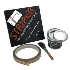 Cf-28l Finesse Pinstriping Inc. Inch The Striper F-28 Stencil Bundle 160ft 8 Oz. Paint Mack Brush