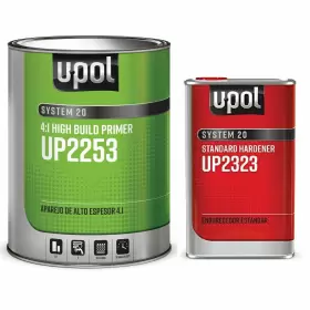 Upol-up2253 Finish-rite U-pol 2253 4 1 2k High Build Primer With Standard Hardener Gray White Black