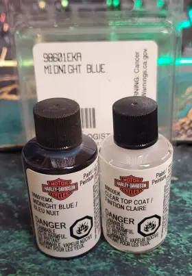98601eka Harley-davidson Oem Midnight Blue Touch-up Paint Application Clear Coat