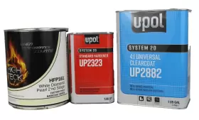 Wa800j High Teck/u-pol Hfp161/up2882/up2323 Hfp161 White Diamond Pearl Base Coat Gallon And Up2882 Clear