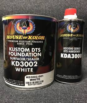 House Of Kolor Kd3002 Gallon White Color Dts Surfacer /sealer With Hardener
