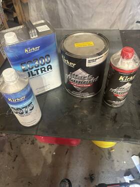 Kirker Automotive Finishes Lvb-51425 Paint Inferno Red Met Med Activator Lva-375 Ec300 Clear And 3075