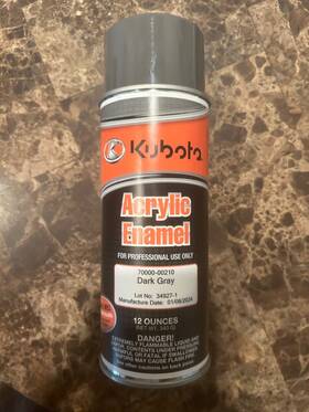 Kubota 70000-00210 Dark Gray Spray Paint Enamel