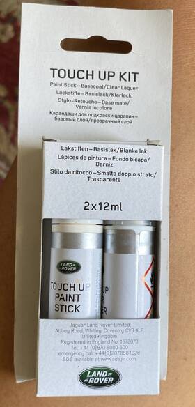 Land Rover Vpldc0004men New Touch Up Paint Set Genuine Vlpdc0004men- Indus Silver 2 Piece Kit