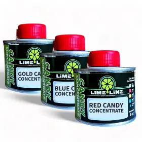 11124531 Lime Line 29391 Candy Pack Red Blue Gold Transparent Concentrate 4 Oz