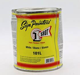 One-shot 1-shot One.101l-qt.qt One-shot 1-shot Lettering Enamel 101l White Quart. Danted Can
