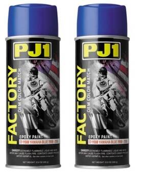 Pj1 17-yb8 2 Ea Cans Color Matched Frame Paint 98-06 Yamaha Blue 12 Oz