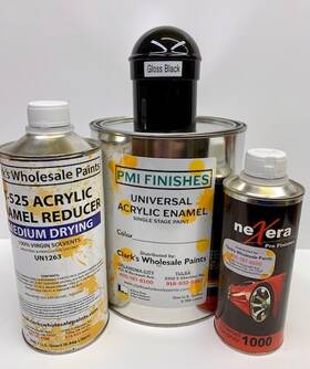 Pmi 21306 Gloss Black Gallon Kit Single Stage Acrylic Enamel Car Auto Painting