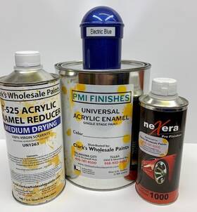 Pmi 454895 Electric Blue Gallon Kit Single Stage Acrylic Enamel Car Auto Paint