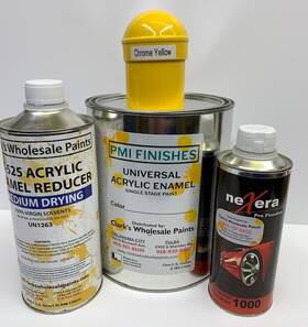 Pmi 456981 Chrome Yellow Gallon Kit Single Stage Acrylic Enamel Car Auto Paint