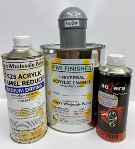 54651 Pmi Brite Silver Gallon Kit Single Stage Acrylic Enamel Car Auto Paint