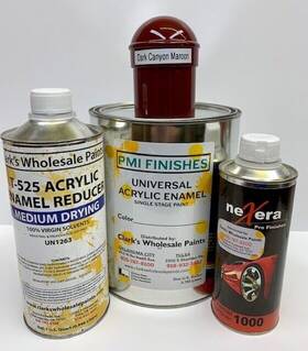 Pmi 6308 Dark Canyon Maroon Gallon Kit Single Stage Acrylic Enamel Car Auto Paint