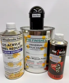 845181 Pmi Gloss Black Gallon Kit Single Stage Acrylic Enamel Car Auto Paint