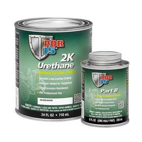 Por-15 43404 New Paint For Coating Equipment Chassis Skid Plate Gloss White 1 Qt