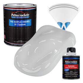 Production Shop Pae-4102-kit-qt Super Bright White Acrylic Enamel Quart Kit Auto Paint