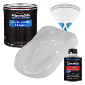 Production Shop Pae-4102-kit-qt Super Bright White Acrylic Enamel Quart Kit Auto Paint
