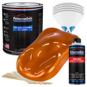 Production Shop Pae-4603-kit-gl Atomic Orange Acrylic Enamel Gallon Kit Auto Paint