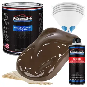 Production Shop Pae-4604-kit-gl Chocolate Brown Acrylic Enamel Gallon Kit Auto Paint