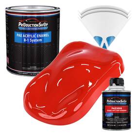 Production Shop Pae-4701-kit-qt Bright Red Acrylic Enamel Quart Kit Auto Paint