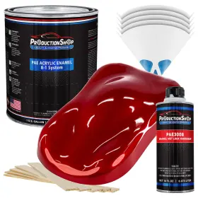 Production Shop Pae-4703-kit-gl Fire Red Pearl Acrylic Enamel Gallon Kit Auto Paint