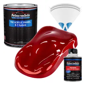 Production Shop Pae-4703-kit-qt Fire Red Pearl Acrylic Enamel Quart Kit Auto Paint