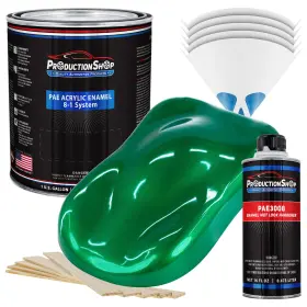 Production Shop Pae-4803-kit-gl Emerald Green Metallic Acrylic Enamel Gallon Kit Auto Paint