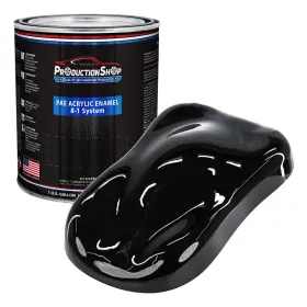 Pae-4901-gl Production Shop 1 Gallon Super Jet Black Acrylic Enamel Auto Paint